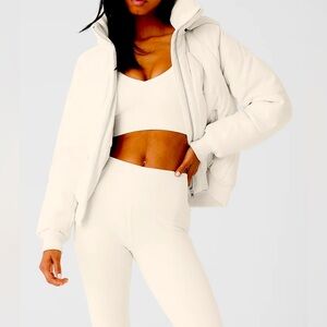 Alo Faux Leather Boss Puffer🤍